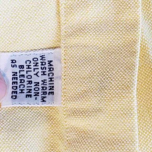 Polo Ralph Lauren Shirt Oxford Solid Yellow Button Down LS Mens Large Oversized - Picture 6 of 8